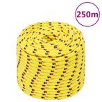 vidaXL Boottouw 12 mm 250 m polypropyleen geel, Verzenden, Nieuw