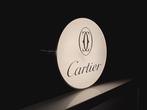 Ronde CARTIER verlichte reclamebord - Aluminium - Lichtbord, Antiek en Kunst