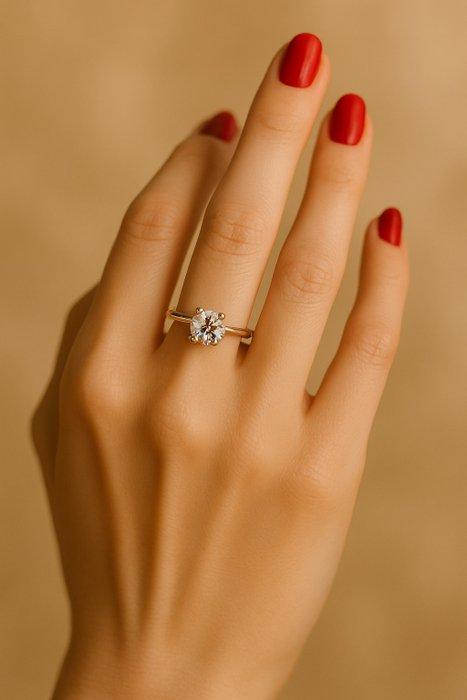 Ring - 14 karaat Witgoud - 0.60ct. tw. Diamant (Natuurlijk), Handtassen en Accessoires, Ringen