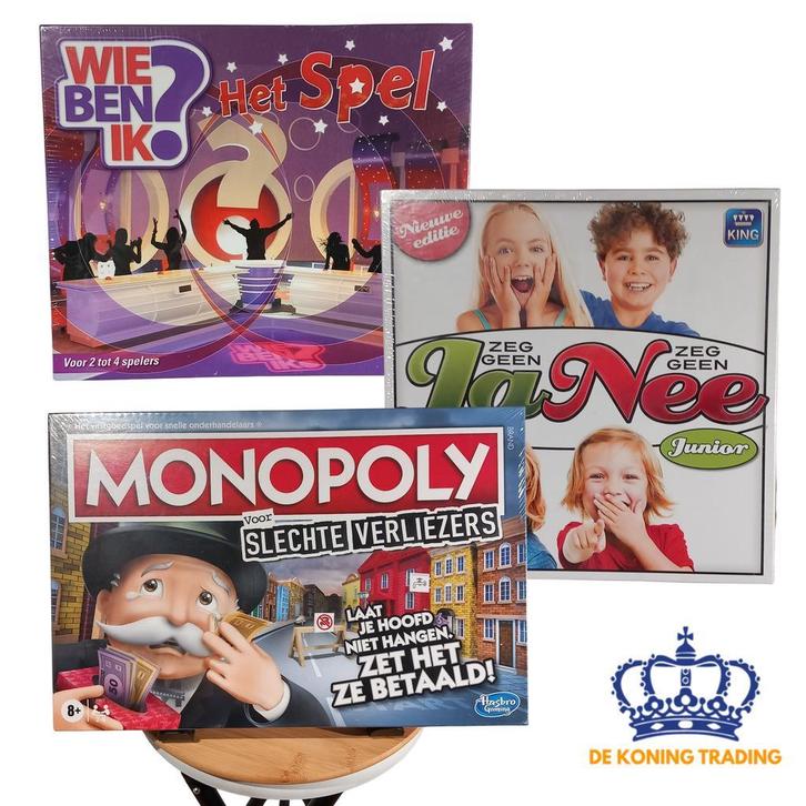 3 Bordspellen & Gezelschapsspellen | Monopoly | Wie ben ik, Hobby en Vrije tijd, Gezelschapsspellen | Bordspellen, Een of twee spelers