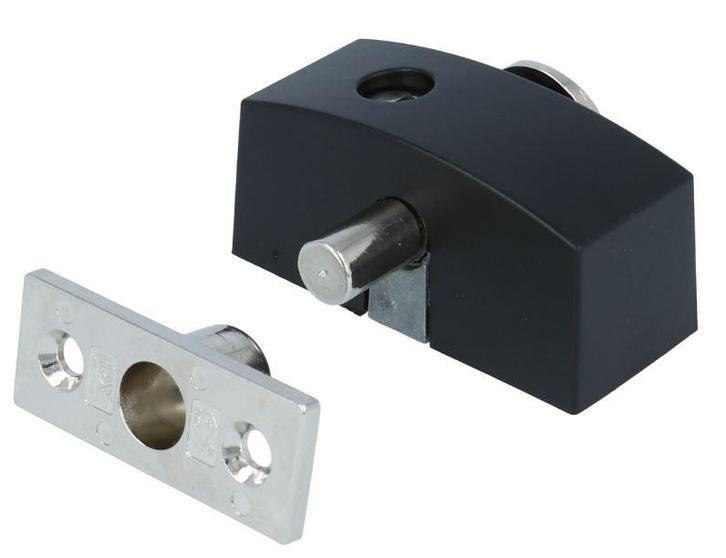 Oplegslot smal met cilinderslot SKG1® zwart, Doe-het-zelf en Bouw, Hang- en Sluitwerk, Klink of Kruk, Nieuw, Overige materialen