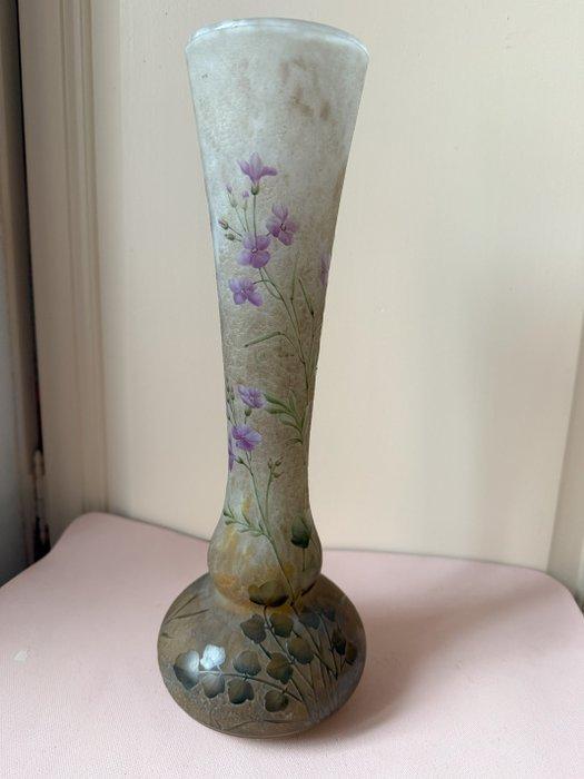 Daum - Vaas - Glas - Vaas DAUM model Lunaires - Hoogte 35,5, Antiquités & Art, Antiquités | Verre & Cristal