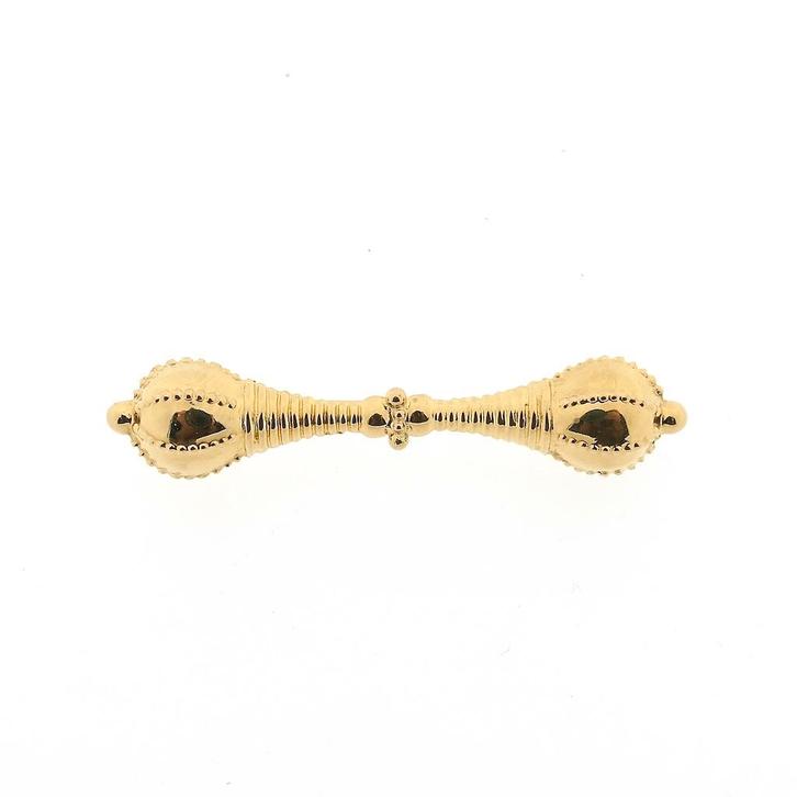 Gouden broche van een mutsenbel (mutsenbel broche, 585), Handtassen en Accessoires, Broches, Overige kleuren, Gebruikt, Goud, Ophalen of Verzenden