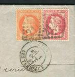 Frankrijk 1869 - Zeldzame brief met dubbele verzending van, Gestempeld