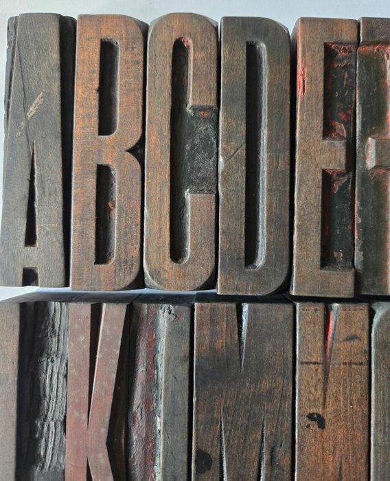 Drukblokken - België - Alfabet, Antiek en Kunst, Antiek | Wandborden en Tegels