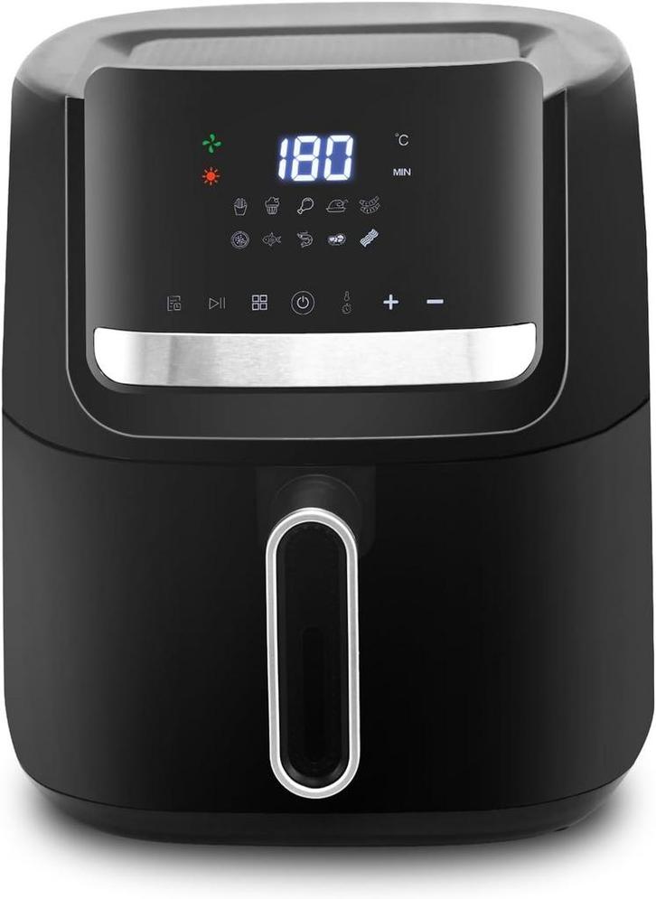 Airfryer XXL - heteluchtfriteuse - 6,5L - 1600W - Zwart •, Elektronische apparatuur, Airfryers, Nieuw, Verzenden