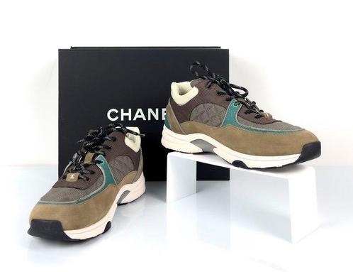 Chanel - Nylon Calfskin Suede CC - Baskets basses - Taille :, Kleding | Heren, Schoenen