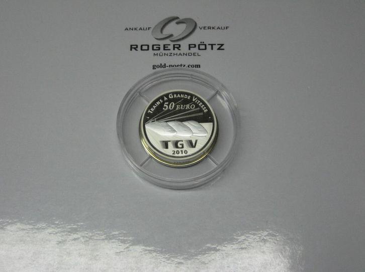 Frankreich 50 Euro 2010 Tgv Lille 5 Unzen zilver Pp nur 2..., Postzegels en Munten, Munten | Europa | Euromunten, België, Verzenden
