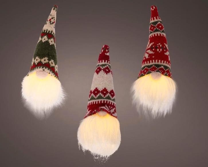 Led gnoom, santa 20 cm, warm wit, batterij en timer, voor, Huis en Inrichting, Woonaccessoires | Kunstplanten en Kunstbloemen