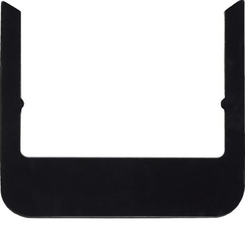 Cadre design arrondi en verre noir de Hager Berker - WD1135, Doe-het-zelf en Bouw, Elektriciteit en Kabels, Verzenden
