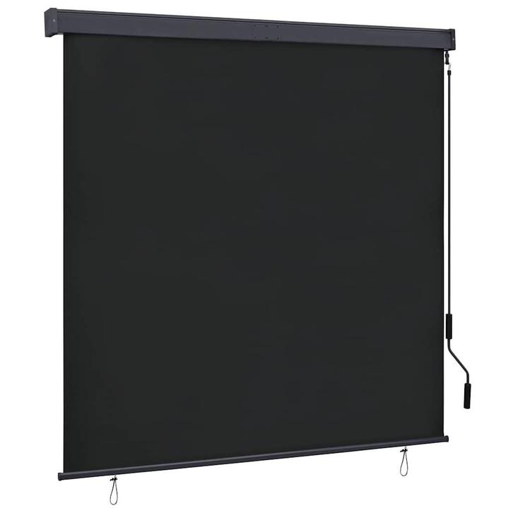 Zonwering Rolgordijn Buiten 160x250 Antraciet | OP = OP, Tuin en Terras, Zonneschermen, Minder dan 250 cm, Nieuw, Screen, 150 tot 300 cm