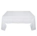 Tafelkleed Wit 105x155cm Met Ingeweven Satijnband - Treb Cla, Huis en Inrichting, Verzenden, Nieuw, Overige kleuren, Tafelkleed of Tafelzeil