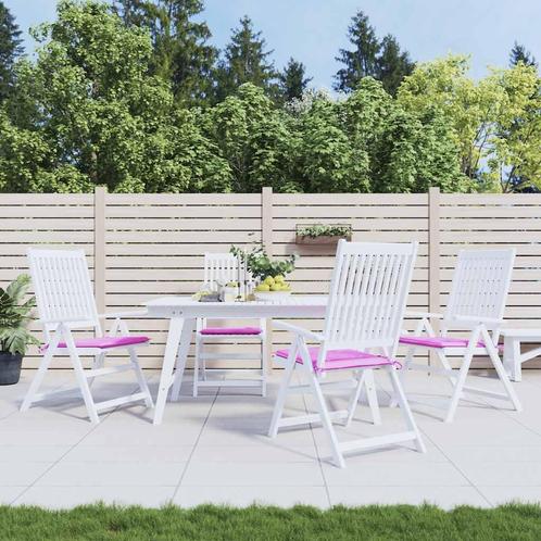 vidaXL Tuinstoelkussens 4 st 50x50x4 cm stof roze, Huis en Inrichting, Woonaccessoires | Kussens, Nieuw, Verzenden