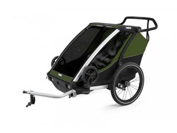 Thule Chariot Cab 2 - Fietskar - Cypres Green, Verzenden, Zo goed als nieuw