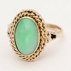 Ring - 14 karaat Geel goud Chalcedoon, Handtassen en Accessoires, Ringen, Nieuw