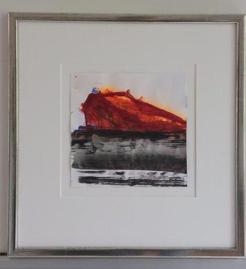 Maria Moser (1948) - Abstrakte Landschaft in Rot und Schwarz