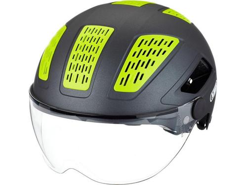 Abus Hyban 2.0 ACE stadsfiets helm - Titan -L, Fietsen en Brommers, Fietsaccessoires | Fietshelmen, Zo goed als nieuw, Verzenden