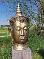 Beeld, large head of a buddha statue - 80 cm - polyresin, Antiek en Kunst