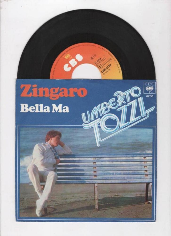 Umberto Tozzi – Zingaro / Bella Ma (1-7-Vinyl-Single), Cd's en Dvd's, Vinyl Singles, Ophalen of Verzenden