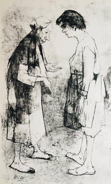 Jean Jansem (1920-2013) - Conversation - Lithographie
