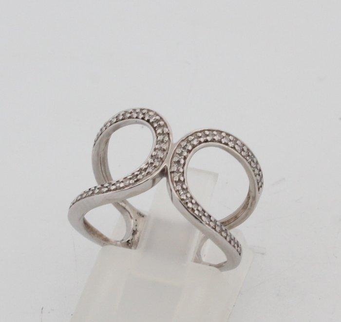 Zonder minimumprijs - Ring - 18 karaat Witgoud Diamant, Handtassen en Accessoires, Ringen