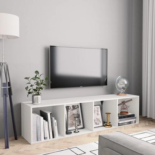 vidaXL Boekenkast/tv-meubel 143x30x36 cm wit, Huis en Inrichting, Kasten | Wandmeubels, Nieuw, Verzenden