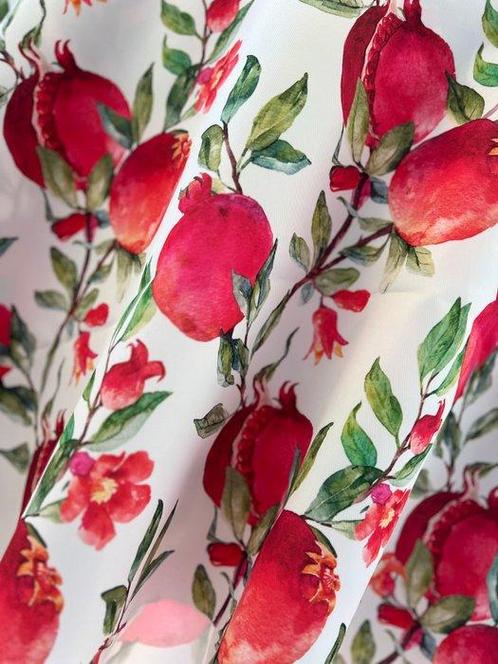 merveilleux tissu ferme avec des grenades - Textile - 280 cm, Antiek en Kunst, Curiosa en Brocante