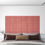 vidaXL Wandpanelen 12 st 0,54 m² 30x15 cm fluweel roze, Doe-het-zelf en Bouw, Verzenden, Nieuw