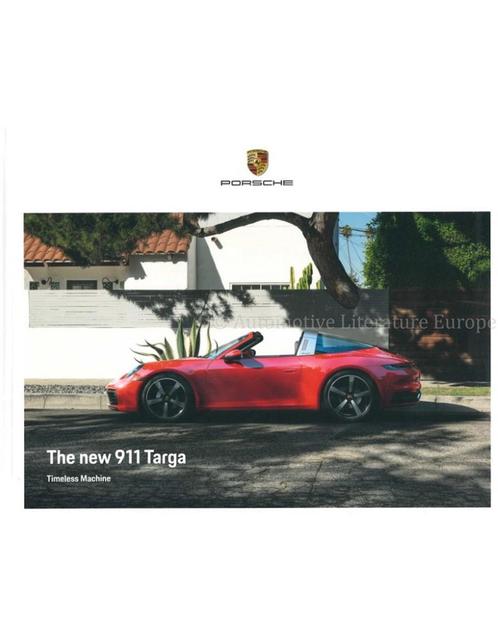 2021 PORSCHE 911 TARGA HARDCOVER BROCHURE ENGELS, Boeken, Auto's | Folders en Tijdschriften, Ophalen of Verzenden
