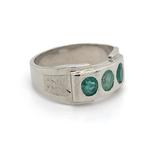 Zonder Minimumprijs - Ring Zilver - Smaragd, Handtassen en Accessoires, Ringen, Nieuw