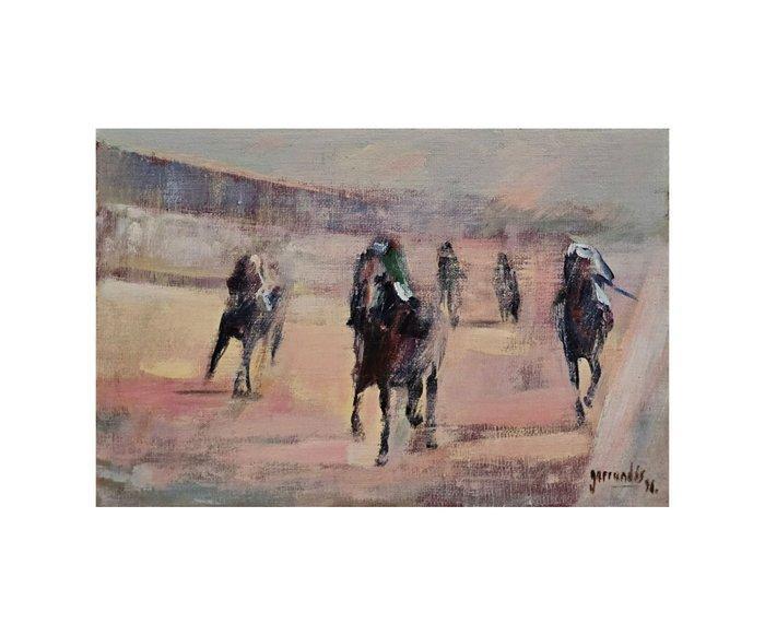 Argentine School (XX) - At full speed, Antiek en Kunst, Kunst | Schilderijen | Klassiek