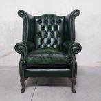 Fauteuil (2) - Hout, Leder - Chesterfield Queen Anne, Antiek en Kunst
