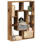 vidaXL Boekenkast 63x20x90 cm bewerkt hout oud houtkleurig, Huis en Inrichting, Verzenden, Nieuw