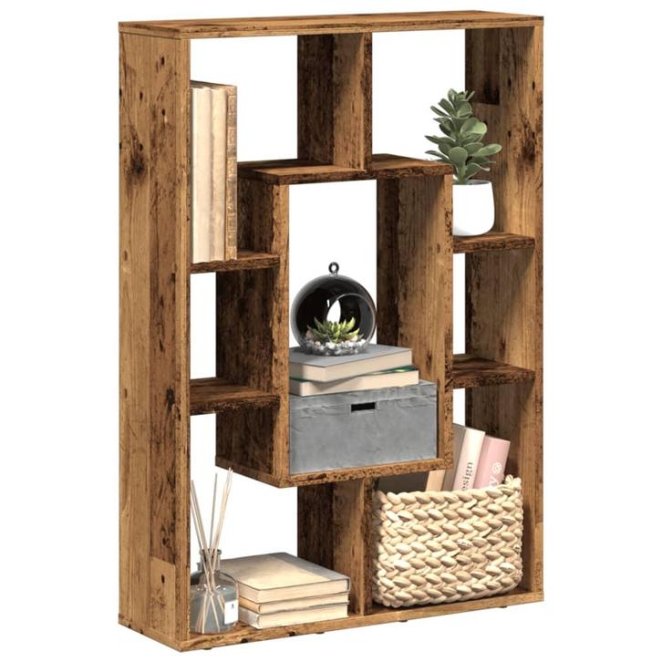 vidaXL Boekenkast 63x20x90 cm bewerkt hout oud houtkleurig, Huis en Inrichting, Kasten | Boekenkasten, Nieuw, Verzenden