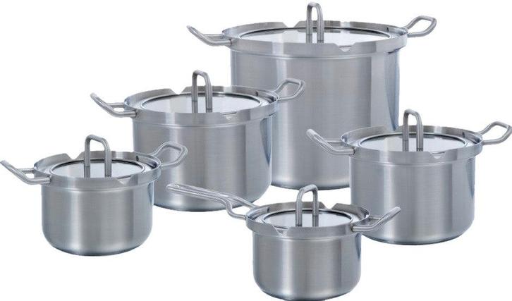 BK Q-linair Master Glas Pannenset 5-delig Pannen, Huis en Inrichting, Keuken | Potten en Pannen, Verzenden