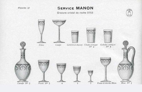 Saint Louis - Carafe (2) - Manon - Cristal, Antiek en Kunst, Antiek | Glaswerk en Kristal