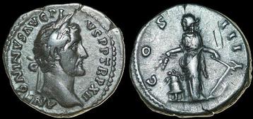 Ad 138-161 n Chr Antoninus Pius Ad 138-161 Ar Denarius 19..., Verzenden