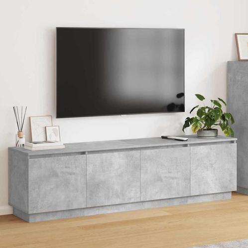 vidaXL TV-kast met LED in Beton Grijs 180x38x49 cm Gemaakt, Huis en Inrichting, Kasten |Televisiemeubels, Nieuw, Verzenden