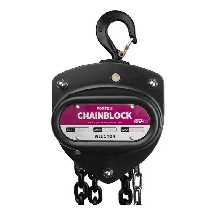 FORTEX Chain Block PRO MKII 1 ton - 8 meter - handtakel met, Muziek en Instrumenten, Licht en Laser, Verzenden