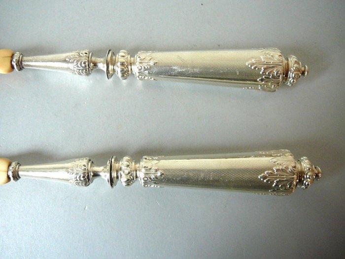 Saladebestek - Zilver - 1850-1900 - Saladecouvert, Antiquités & Art, Antiquités | Argent & Or