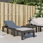 vidaXL Ligbed met kussens PP antracietkleurig, Tuin en Terras, Verzenden, Nieuw