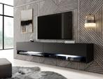 TV-Meubel Asino LED - mat zwart - 180 cm, Verzenden