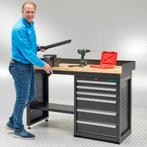 Datona Werkbank PRO met eiken werkblad en 6 lades - 150 cm, Ophalen of Verzenden, Nieuw