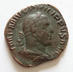 Empire romain. Philippe Ier (244-249 apr. J.-C.). Sestertius, Postzegels en Munten