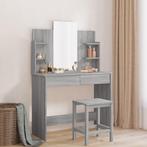 vidaXL Kaptafel met spiegel 96x39x142 cm grijs sonoma, Huis en Inrichting, Tafels | Kaptafels, Verzenden, Nieuw