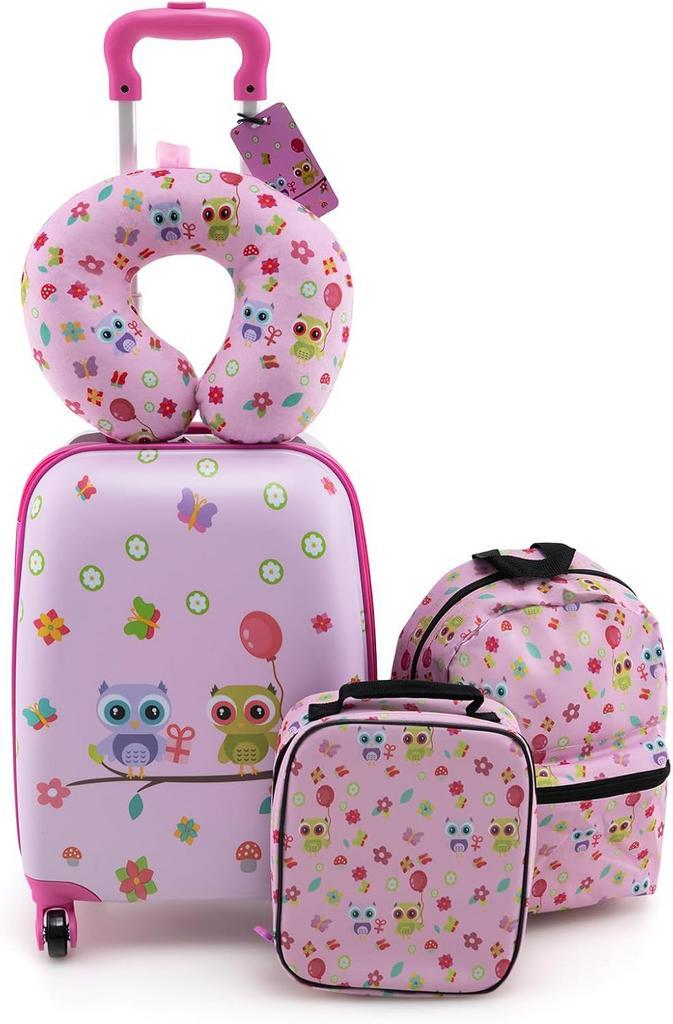 Kinderkoffer - Koffer kind - Kindertrolley - Meisje - Roze -, Handtassen en Accessoires, Koffers, Nieuw, Verzenden