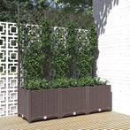 Plantenbak met Latwerk Bruin | Retour Deal | -40%, Tuin en Terras, Kunststof, 100 cm of meer, Verzenden, Nieuw