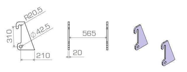 Aanlasdelen Giant / Fuchs schuin 20mm (Werktuigen), Zakelijke goederen, Landbouw | Werktuigen, Ophalen of Verzenden