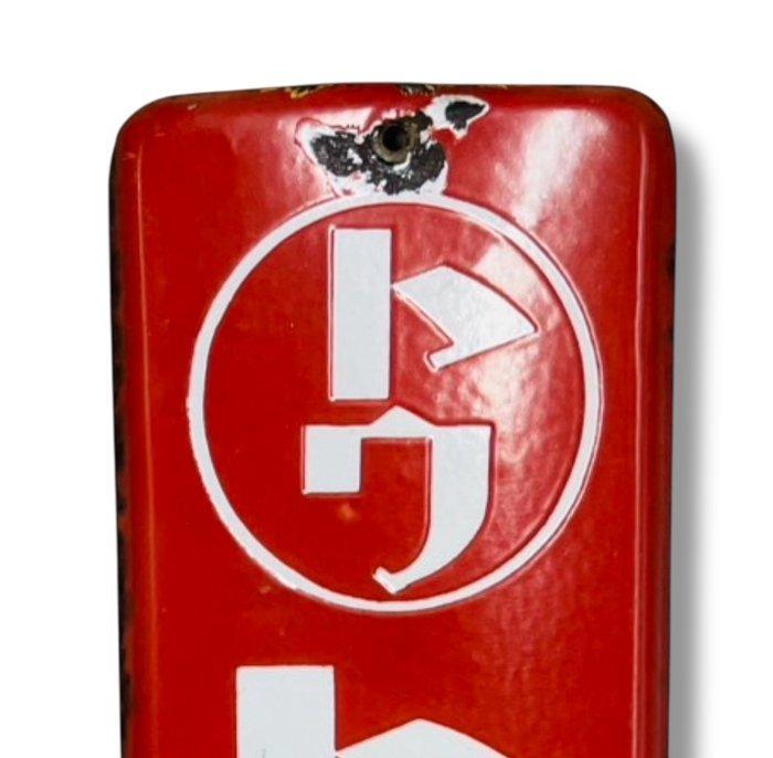 Emaille reclamebord [Tou Lamp] vintage Japans - Reclamebord, Antiek en Kunst, Antiek | Wandborden en Tegels