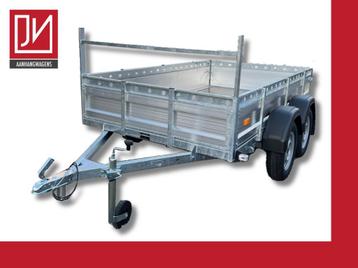 Aluminium aanhangwagen dubbel as 258 x 130, € 1436 incl. BTW beschikbaar voor biedingen